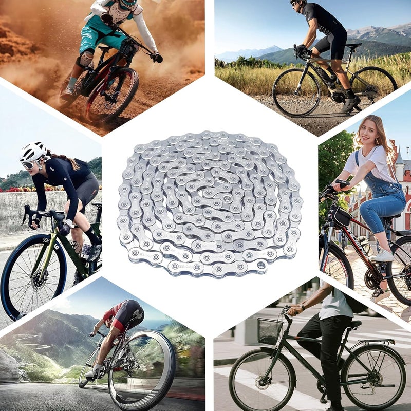 RainFlowwer 6/7/8/9/10/11/12 Speed Bike Chain – High-Strength, Durable & Smooth-Shifting for Road/Mountain Bikes (11-Speed) - Image 3